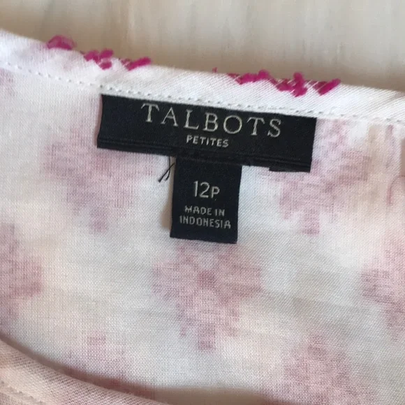 Talbots Sleeveless Top 12P - Picture 3 of 5